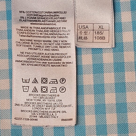 Brooks Brothers Regent Fit Stretch Non-Iron Button Down XL - Picture 8 of 8